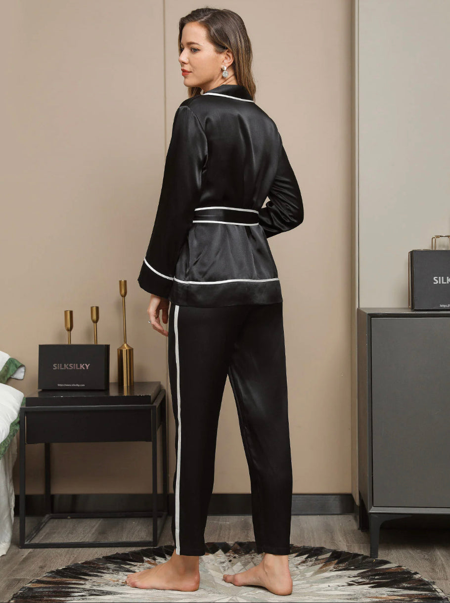 100% Silk Belted Pj set