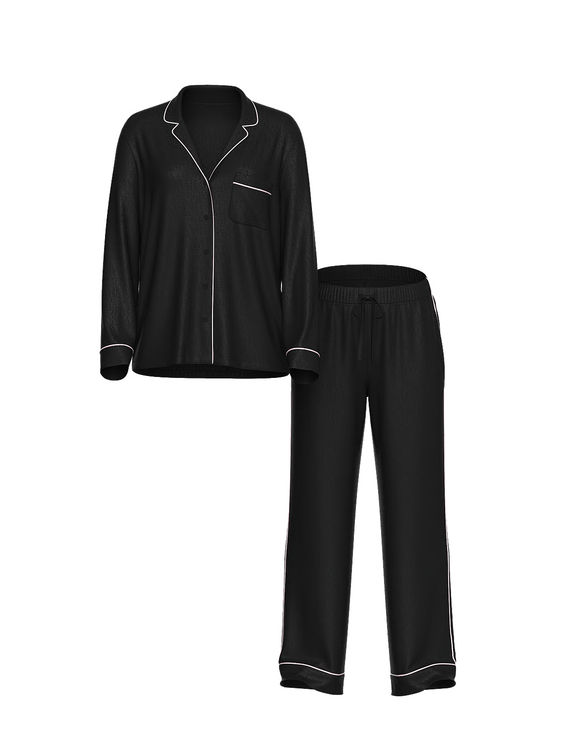 VS black satin pj set