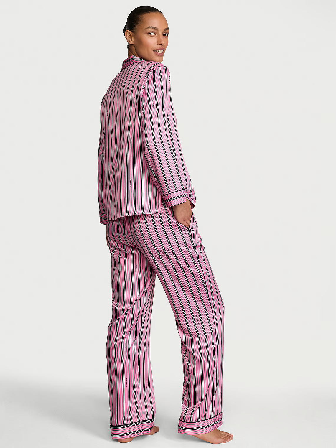 VS stripes satin pj set