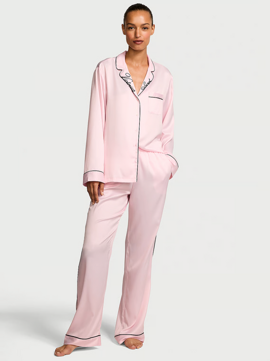 VS Embroidery satin pj set