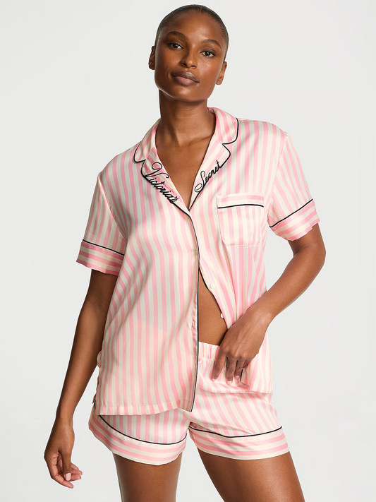 Vs satin pj short set