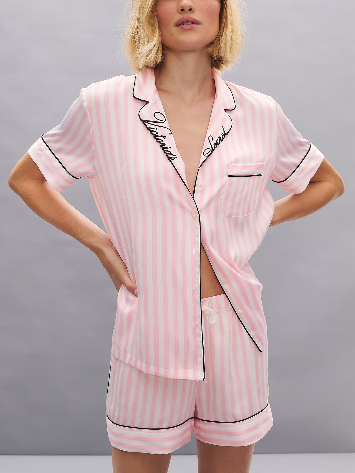 Vs satin pj short set