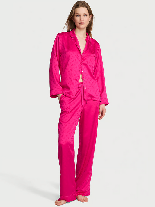 VS pop pink satin pj set