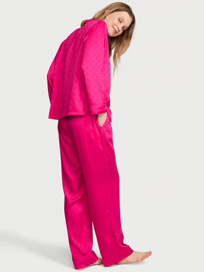 VS pop pink satin pj set