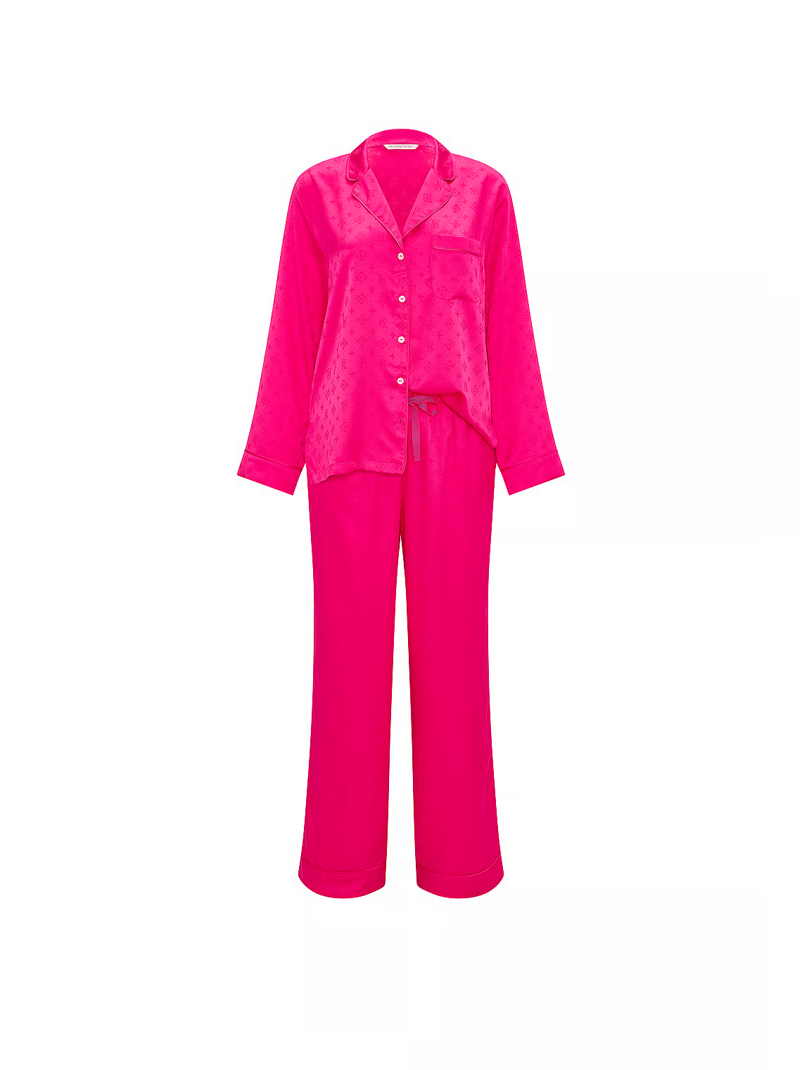 VS pop pink satin pj set