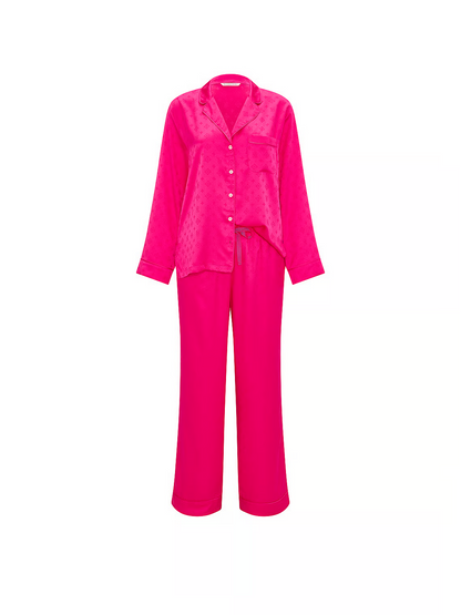 VS pop pink satin pj set