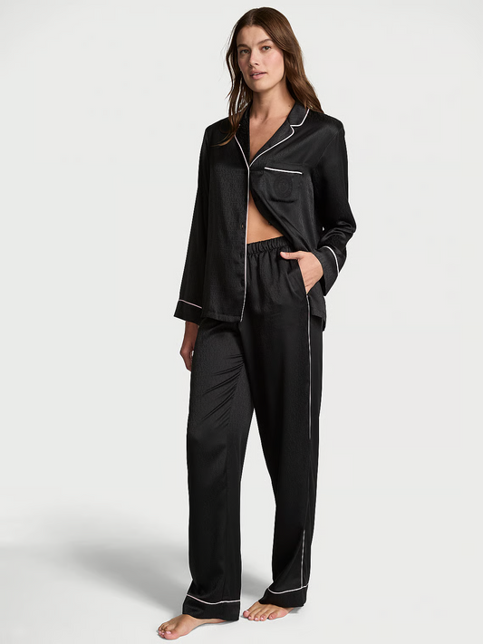 VS black satin pj set