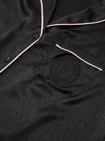 VS black satin pj set