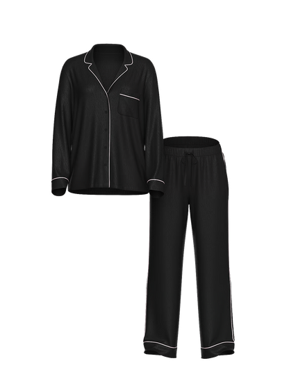 VS black satin pj set