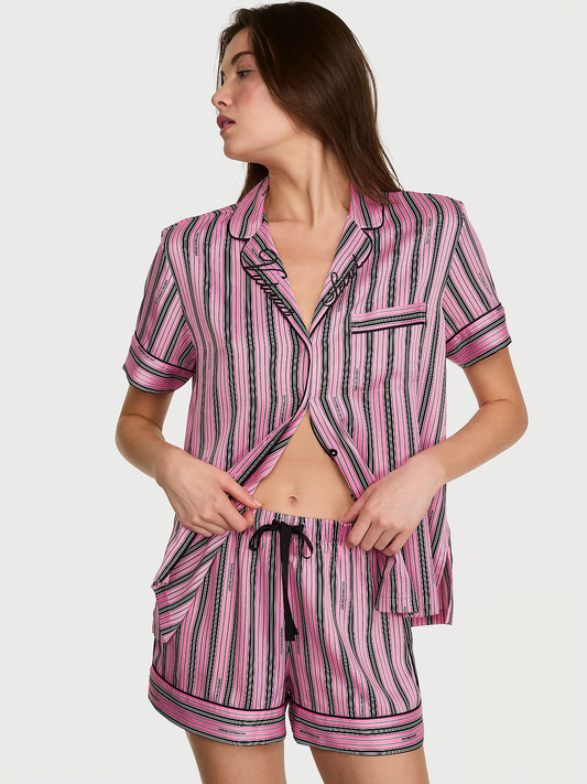 VS satin short pj set